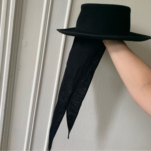 Clyde Wide Brim Gaucho Hat w. Neck Scarf - Picture 2 of 6